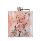  roze waterverf konijnenhandverf heupfles (Achterkant)