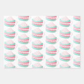 Roze Waterverf Kookcake (kerststaartpapier) Inpakpapier Vel (Voorkant 3)