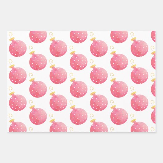 Roze Waterverf Kookcake (kerststaartpapier) Inpakpapier Vel (Voorkant 2)