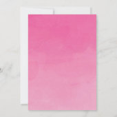 Roze Waterverf kruisbevestigingsuitnodiging Kaart (Achterkant)