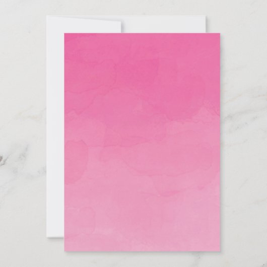 Roze Waterverf kruisbevestigingsuitnodiging Kaart (Achterkant)