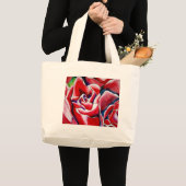 Roze waterverf kunst schilderij grote tote bag (Voorkant (product))