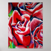 Roze waterverf kunst schilderij poster (Voorkant)