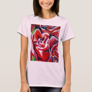 Roze waterverf kunst schilderij t-shirt