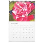 Roze waterverf kunstkalender Sacha Grossel Kalender (Jan 2026)