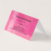 Roze Waterverf Kusjes - Cadeaubon Kaart (Achterkant)