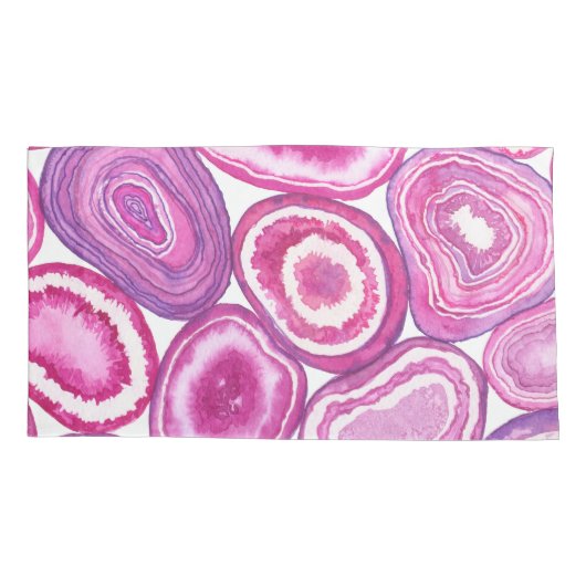 Roze waterverf kussensloop (Achterkant-Links)