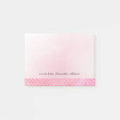 Roze Waterverf Lace Pattern Post-it® Notes (Voorkant)