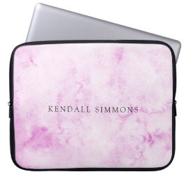 Roze Waterverf Laptop Sleeve