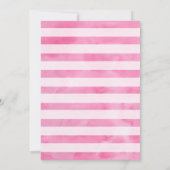 Roze waterverf Laten we Flamingle 1e verjaardag Kaart (Achterkant)