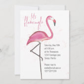 Roze Waterverf Laten we het lamingle Cute Flamingo Kaart (Voorkant)