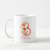  roze Waterverf letter "B" Koffiemok (Links)