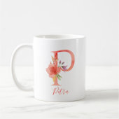  roze Waterverf Letter "P" Koffiemok (Links)