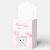 Roze Waterverf Leuke Olifant Meisje Baby shower Bedankdoosjes (Geopend)