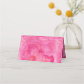 Roze Waterverf Levensboom Gevouwen Plaatskaartje (Achterkant)