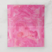 Roze Waterverf Levensboom Gevouwen Plaatskaartje (Binnenkant ongevouwen)