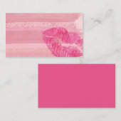 Roze Waterverf Licht Sjabloon bedrijfskaart Visitekaartje (Voorkant / Achterkant)