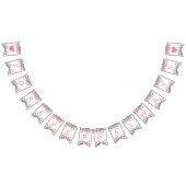 Roze Waterverf liefde bloesems bruiloft voor altij Vlaggetjes (Alle)