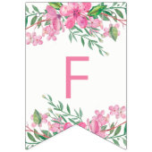 Roze Waterverf liefde bloesems bruiloft voor altij Vlaggetjes (Tweede vlag)