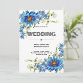 Roze Waterverf Liefde Blossom Bruiloft Kaart (Staand voorkant)