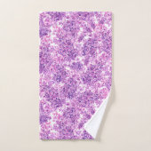 Roze waterverf lila bloemen bad handdoek (Handdoek)