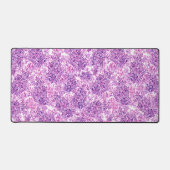 Roze waterverf lila bloemen bureaumat (Voorkant)