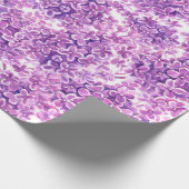 Roze waterverf lila bloemen cadeaupapier (Hoek)