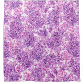 Roze waterverf lila bloemen douchegordijn (Voorkant)