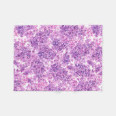 Roze waterverf lila bloemen fleece deken (Voorkant (Horizontaal))
