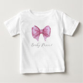 Roze Waterverf Lint Baby Shower (Voorkant)