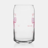 Roze Waterverf lint Blush Bachelorette party Blikvorm Glas (Links)