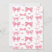 Roze Waterverf lint Blush Bachelorette Party Kaart (Achterkant)