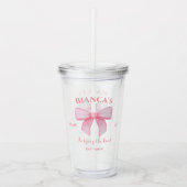 Roze waterverf lint Blush vrijgezellenfeest Acryl Drinkbeker (Voorkant)