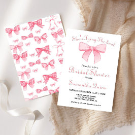 Roze Waterverf lint Blush Vrijgezellenfeest Party Kaart