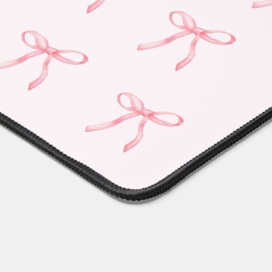Roze Waterverf lint bureau mat (Hoek)