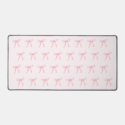 Roze Waterverf lint bureau mat (Voorkant)