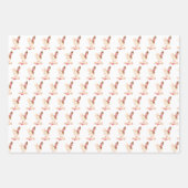 Roze Waterverf Little Bunny Inpakpapier Vel (Voorkant 3)