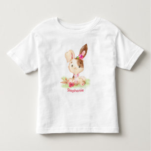 Roze Waterverf Little Bunny Kinder Shirts