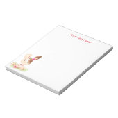 Roze Waterverf Little Bunny Notitieblok (Linkerzijde)