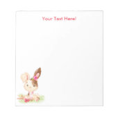 Roze Waterverf Little Bunny Notitieblok (Voorkant)