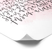 Roze Waterverf Little Girl Nursery Poster (Hoek)