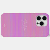 Roze Waterverf Look Mobiele Telefoon Case (Achterkant (horizontaal))