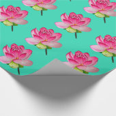 Roze waterverf lotus fine art. cadeaupapier (Hoek)