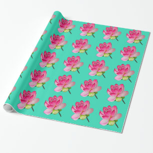 Roze waterverf lotus fine art. cadeaupapier