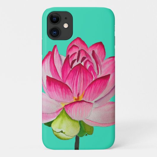 Roze waterverf lotus fine art. Case-Mate iPhone case (Achterkant)