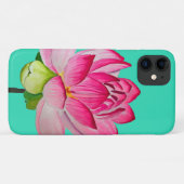 Roze waterverf lotus fine art. Case-Mate iPhone case (Achterkant (horizontaal))