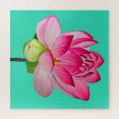 Roze waterverf lotus fine art. legpuzzel (Horizontaal)