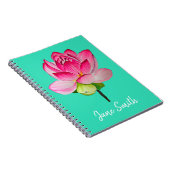 Roze waterverf lotus fine art. notitieboek (Rechterzijde)