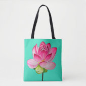 Roze waterverf lotus fine art. tote bag (Voorkant)