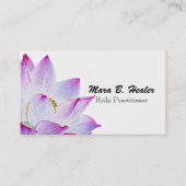 ~ Roze Waterverf Lotus Water Lily Simple Business Visitekaartje (Voorkant)